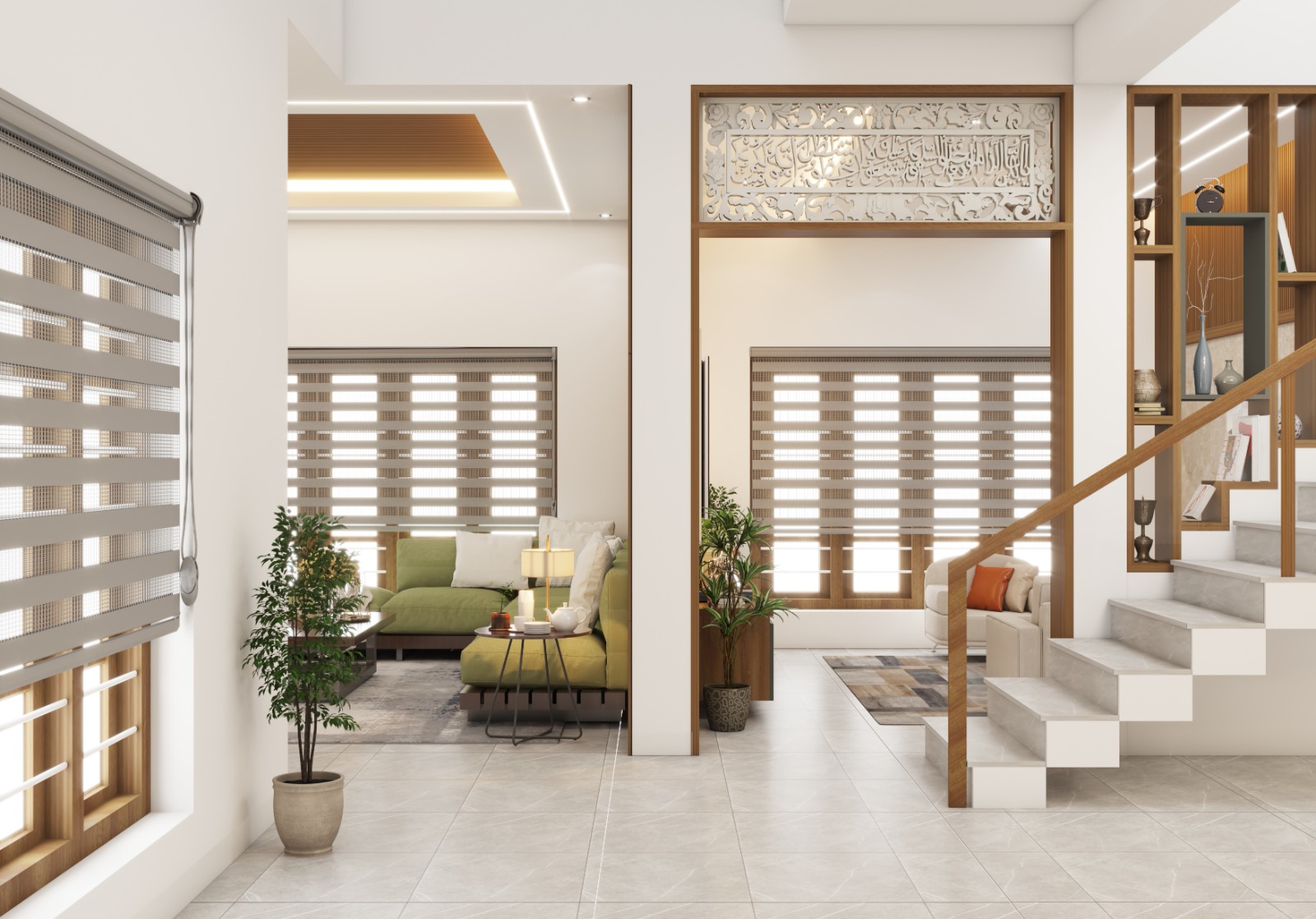 Arcshell Interiors design team reviewing a home interior project in Thiruvalla